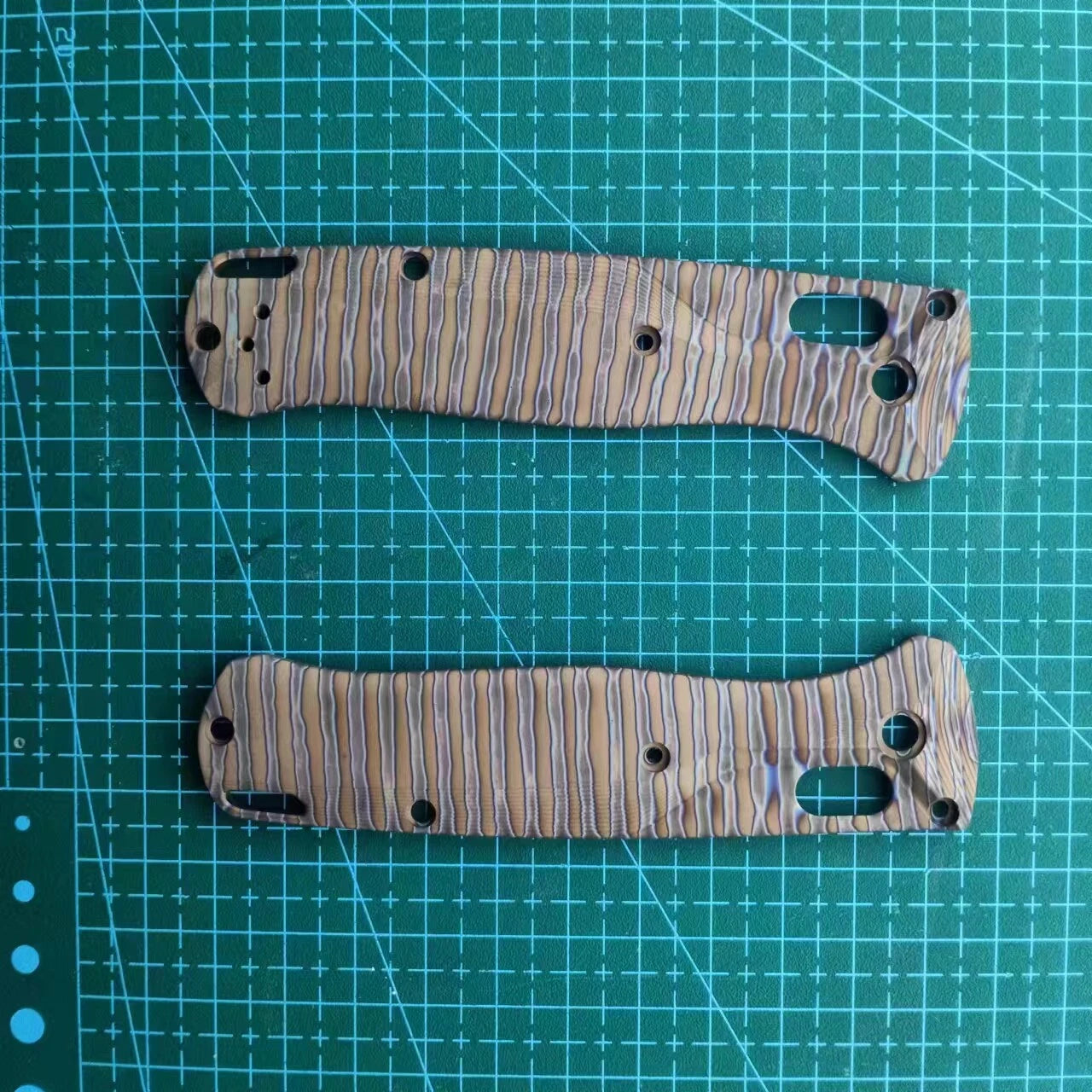 1 Pair Custom Made Titanium Handle Scales for Benchmade Bugout 535 Folding Knife 07FC0E-D4 - KOEEK