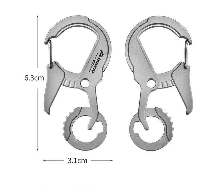 EDC Titanium Alloy Multi tools Personalize Keychain Bottle Opener Buckle 07FC0E-D4 - KOEEK