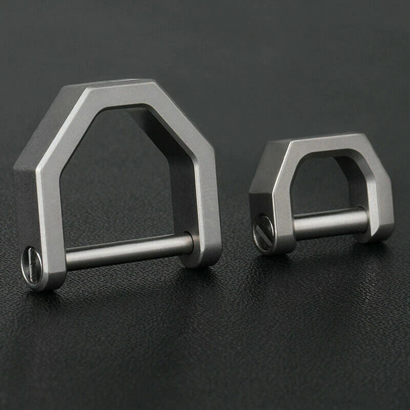 EDC Type D Buckle Titanium Alloy Porable Car Keychain Horseshoe Buckle Gifts 07FC0E-D4 - KOEEK