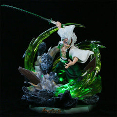 30cm Demon Slayer Shinazugawa Sanemi PVC Figure LED Light Model Statue Toy 07FC0E-D4 - KOEEK