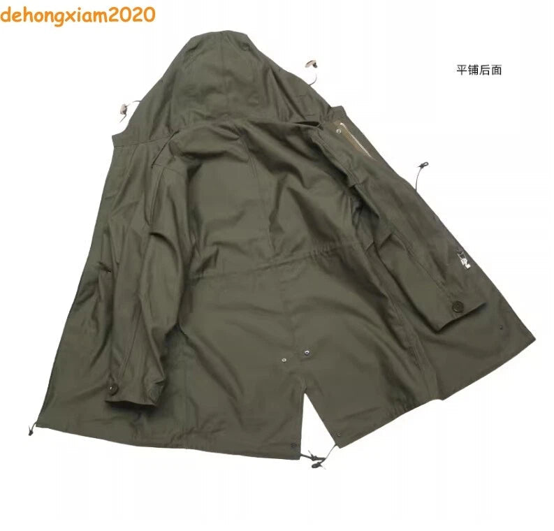 WW2 U.S. Army M1951 Fishtail Trench Men M51 Vintage Military Replica Coat Jacket 07FC0E-D4 - KOEEK