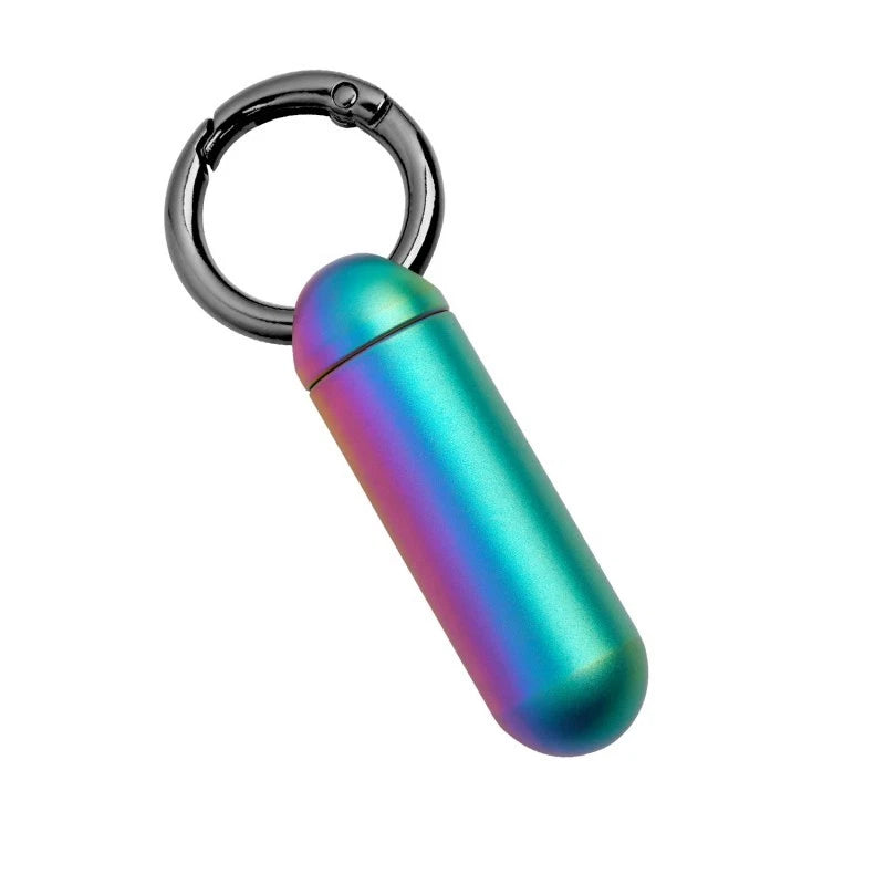 Titanium Pill Holder Container Organizer Case Box Waterproof Portable Keychain 07FC0E-D4 - KOEEK