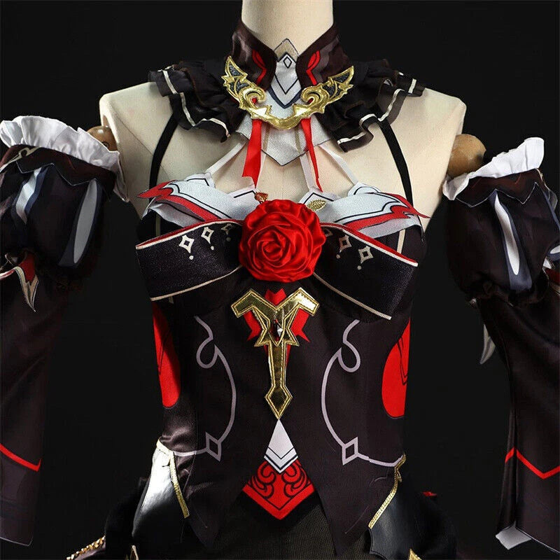 Honkai Impact 3 Theresa Apocalypse Cosplay Custome Outfits Dress Red Women Set 07FC0E-D4 - KOEEK