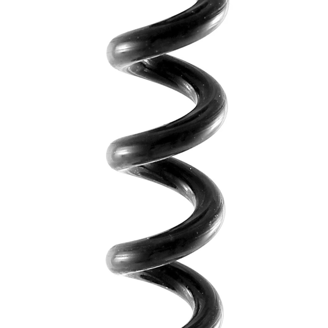 Spiral Coiled Keychain Lanyard Cord with Key Ring Lobster Clasp 38cm 1pcs Black 07FC0E-D4 - KOEEK