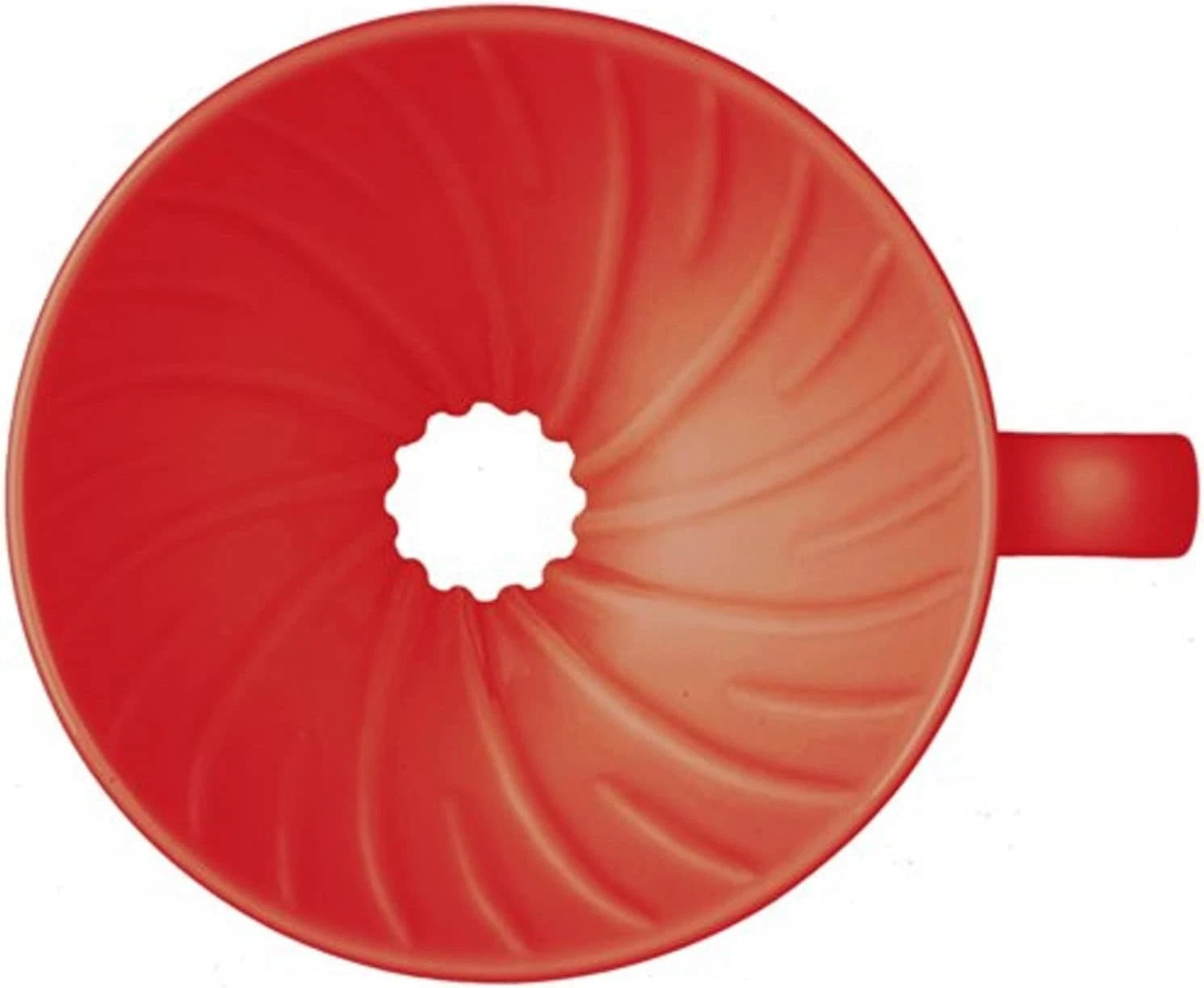 Ceramic red coffee filter cup, suitable for 1-4 cups of coffee. 07FC0E-D4 - KOEEK
