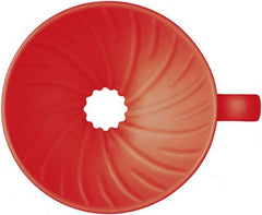 Ceramic red coffee filter cup, suitable for 1-4 cups of coffee. 07FC0E-D4 - KOEEK