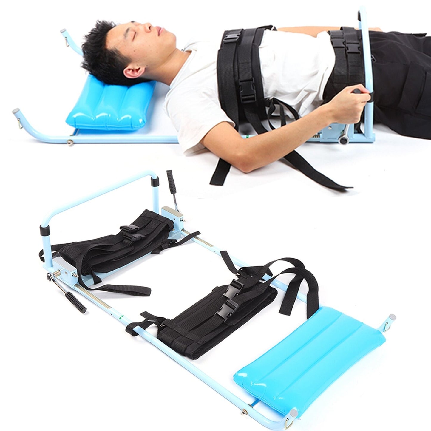 new Cervical Spine Lumbar Traction Bed Correction Body Stretching Massage Tool HGF koeek - KOEEK