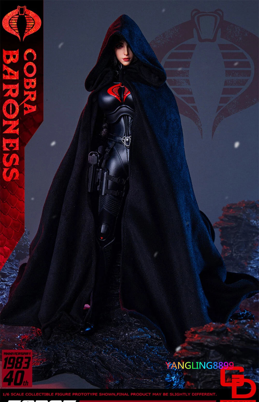 FLAGSET G.I. JOE 1/6 The Baroness Action Figure Mobile Eye Female Soldier Model FLAGSET - KOEEK