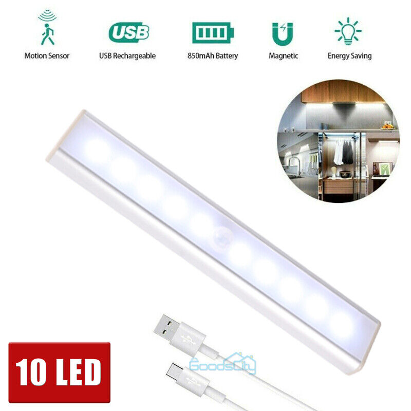 ny 60 LED Luz Magnetica Lampara Con Sensor de Movimiento Luces for Gabinete Casa