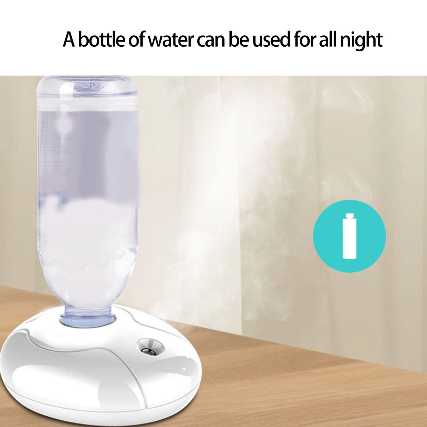 new Portable HumidifierB Plug Noiseless Water Bottle Humidifier For Bedroom HGF koeek - KOEEK