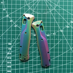 1 Pair Colorful Titanium Alloy Knife Handle Scales for Benchmade Bugout 535 07FC0E-D4 - KOEEK