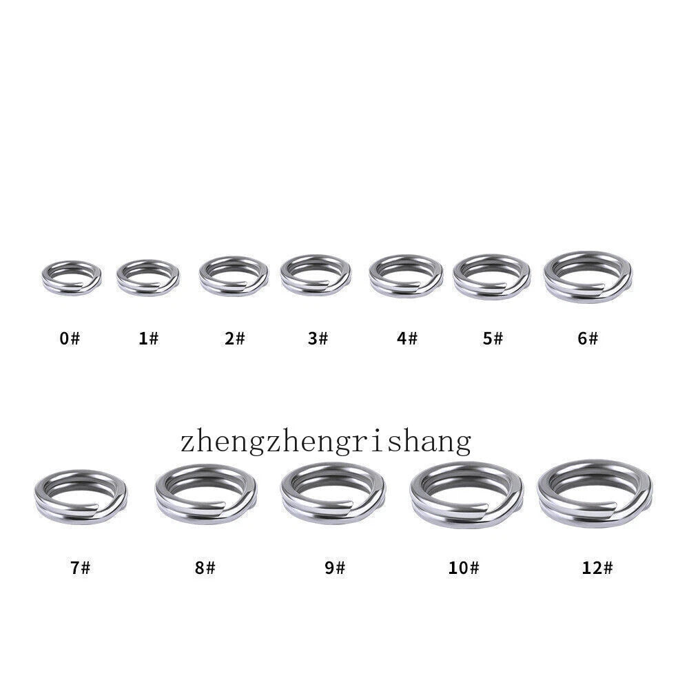 1000Pcs/ Pack Stainless Steel Heavy Duty Fishing Split Rings Big Game Saltwater 07FC0E-D4 - KOEEK