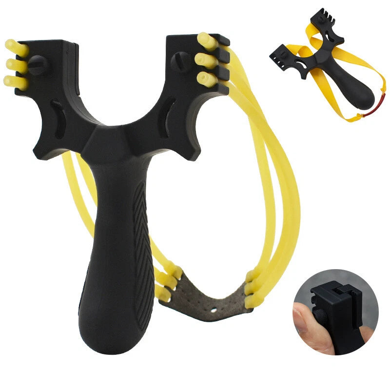 Resin Slingshot Hunting Slingbow Black Catapult Rubber Band Archery Bow Shooting 07FC0E-D4 - KOEEK