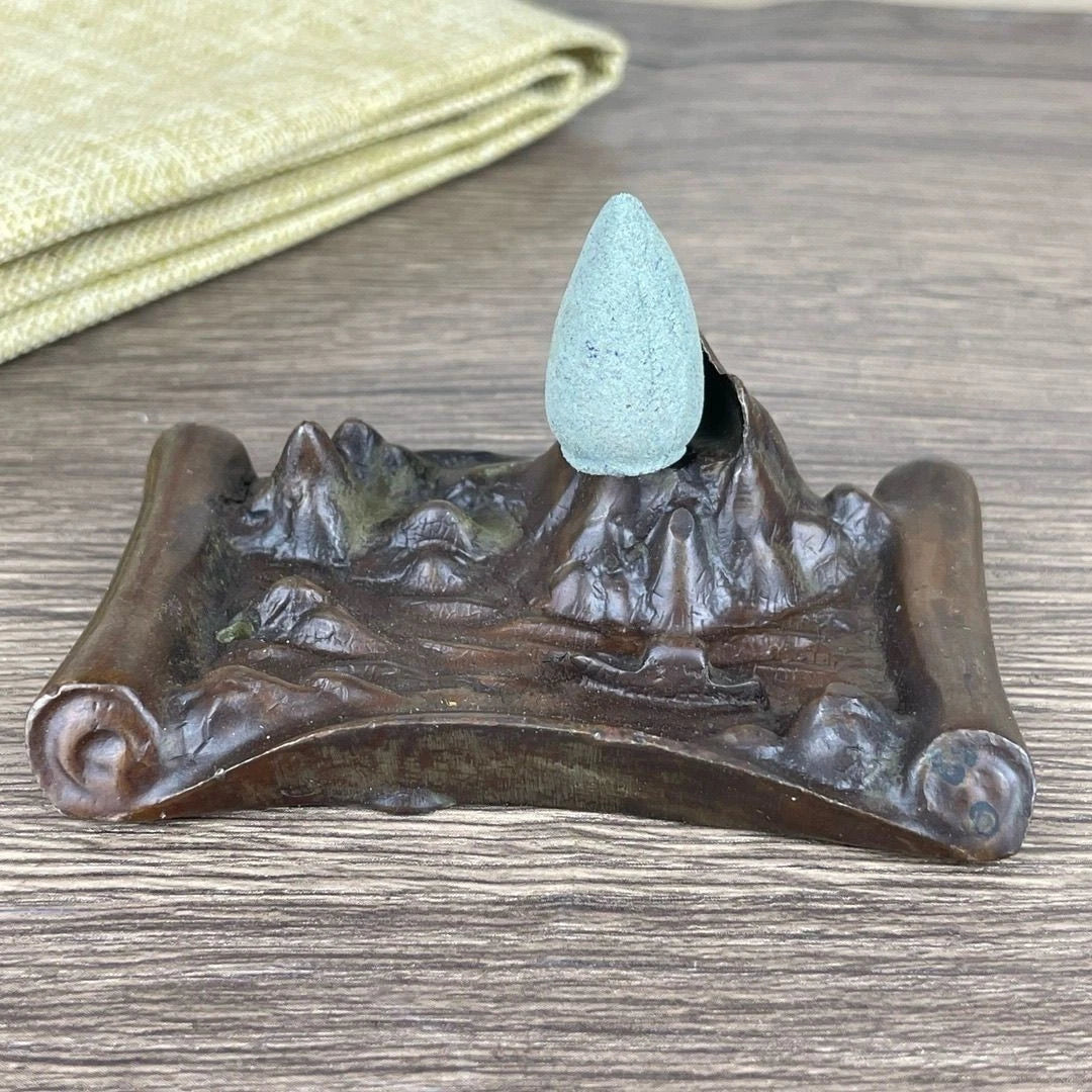 Backflow Mountain Stream Incense Burner Sandalwood Aromatherapy Tea Art Decor 07FC0E-D4 - KOEEK