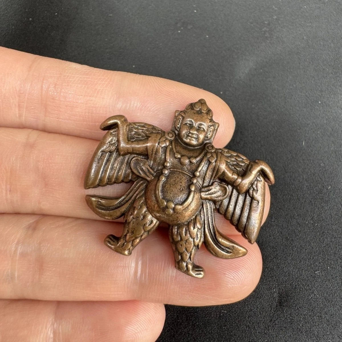 Tibetan Brass Garuda Pendant Amulet Bird Necklace Collectible 07FC0E-D4 - KOEEK