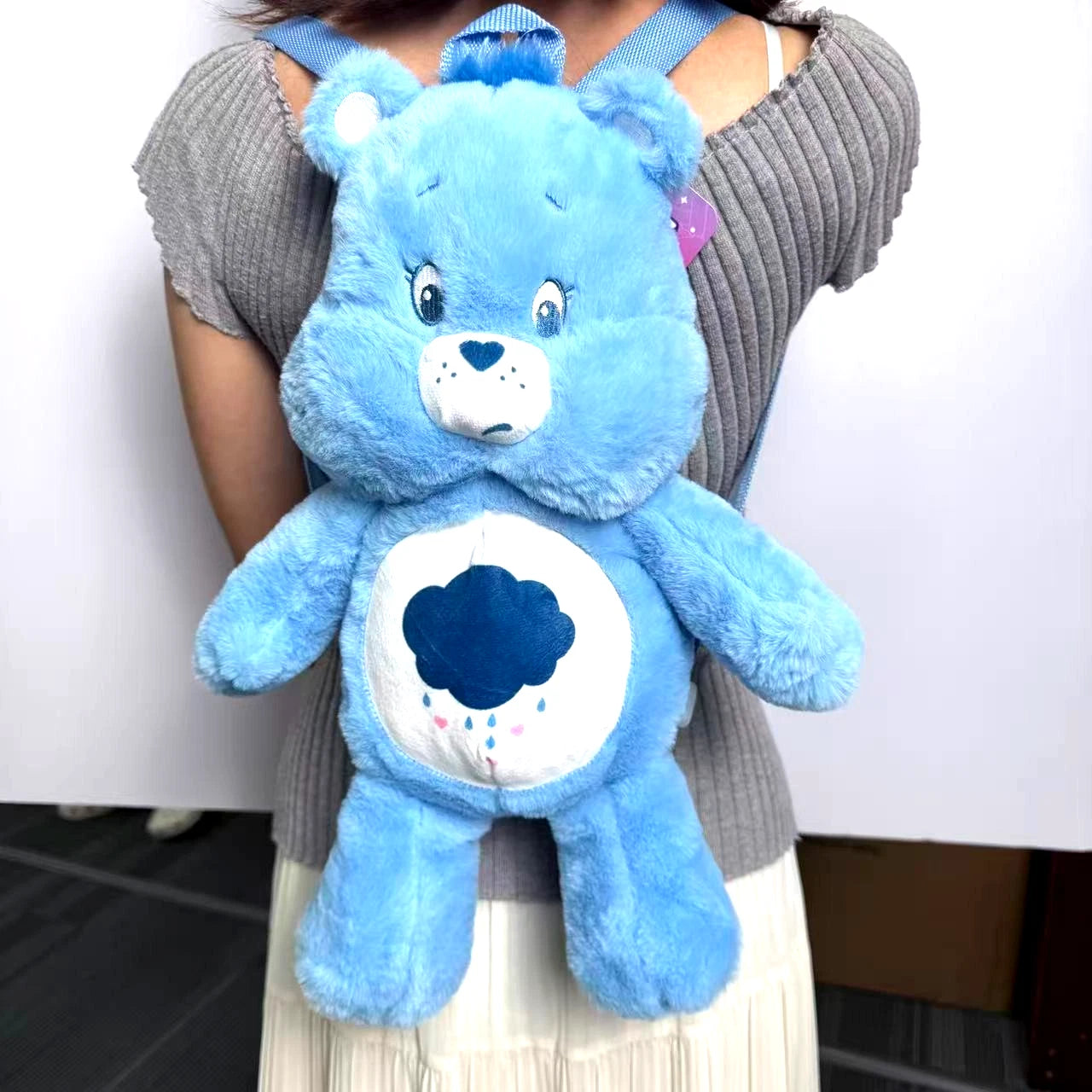 Care Bears Grumpy Bear 17" Plush Backpack Bule Soft Plush Backpack Bag CARE_BEARS - KOEEK