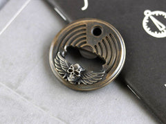 Portable Retro Brass Skull Bottle Opener Necklace Pendant Bead keychain EDC Tool 07FC0E-D4 - KOEEK