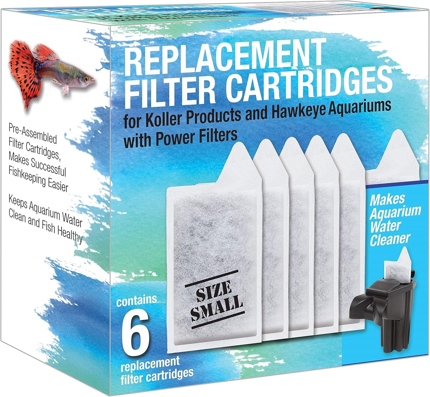 new Koller Products Replacement Filter Cartridges - Small, Small 6-Pack, White