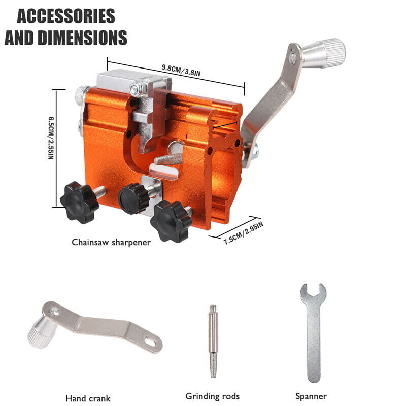 Herramienta Afiladora Manual de Manivela para Cadenas de Motosierra