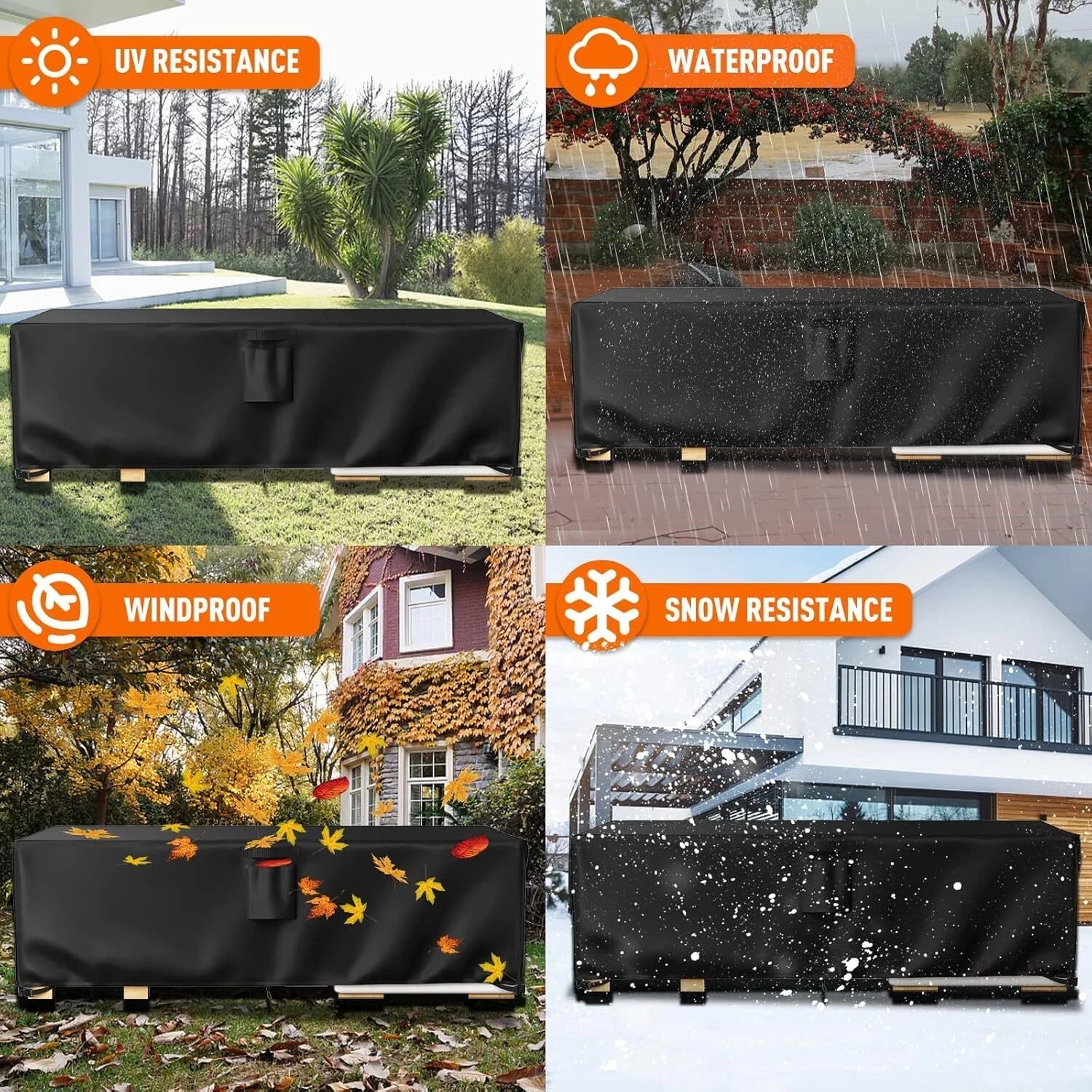 Patio Furniture Cover, Waterproof Furniture Cover, Outdoor Table and Chair Cover 07FC0E-D4 - KOEEK