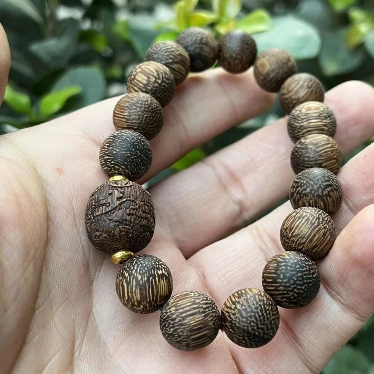 Grade A+ Natural Agarwood Fashion Prayer Beads Men Woman Gift  Bracelet 07FC0E-D4 - KOEEK