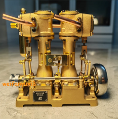 Compact Vintage L2 Steam Engine Model Dual Cylinder Powerful Toy Collection Gift 07FC0E-D4 - KOEEK