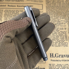Titanium Mini Ballpoint Pen Signature Writing Pocket Pen Office Outdoor EDC 07FC0E-D4 - KOEEK