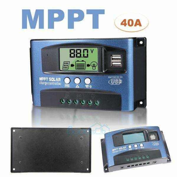 ny 12/24V 60/80/100A MPPT Solar Charge Controller Panel Batteriregulator Dual USB