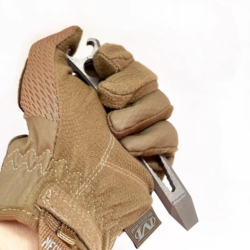 EDC Titanium Crowbar Pry Bar keychain Pendant Botter Opener Hexagonal Wrench Hot 07FC0E-D4 - KOEEK