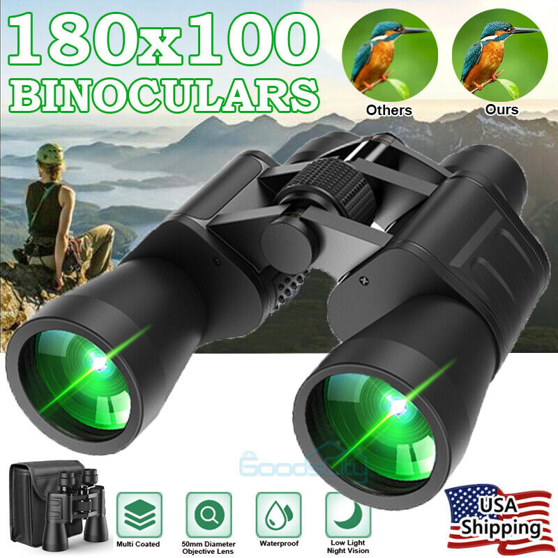 High Power Military HD 180x100 Zoom Binoculars for Hunting & Camping