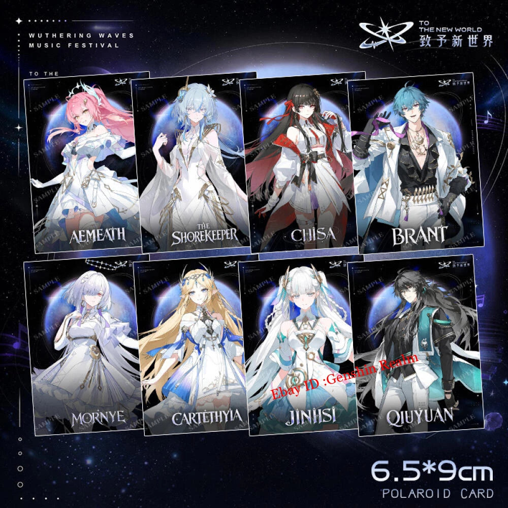 8Pcs/Set Anime Wuthering Waves Limited Edition Card Decor Collection Gift 07FC0E-D4 - KOEEK