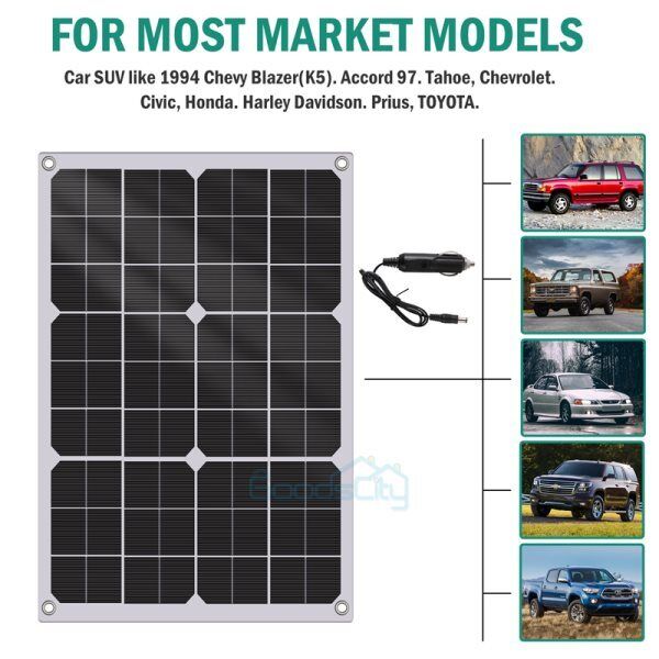 ny 100W Watt Mono Solcellepanel 12V Lading Off-Grid Batteristrøm RV Home Boat Camp