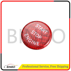 Carbon Fiber Cover For BMW E90 E91 Keyless Engine Start/Stop Push Button Red 07FC0E-D4 - KOEEK