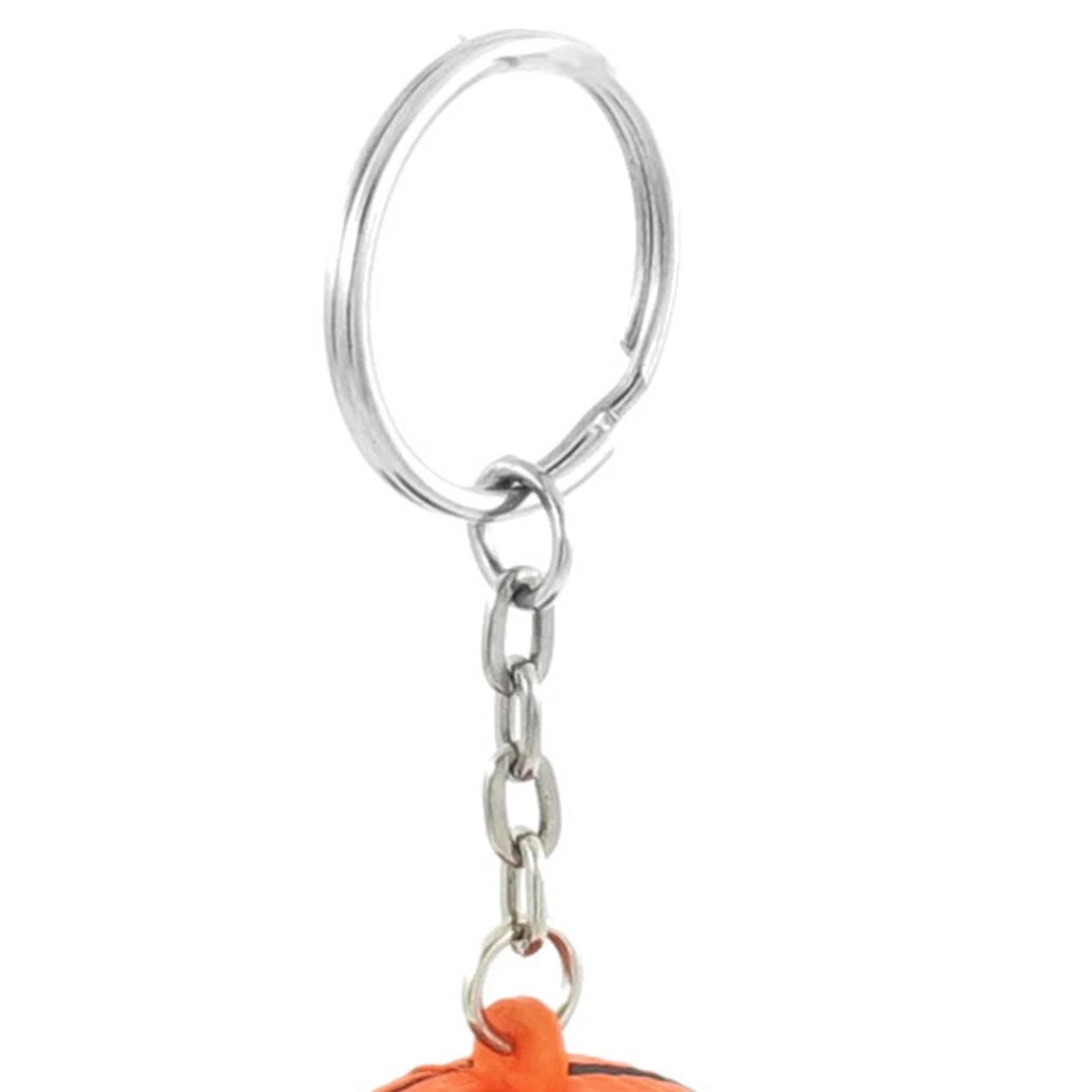 Orange Black Basketball Shape Sport Ball Link Key Chain Ring Keychain 07FC0E-D4 - KOEEK