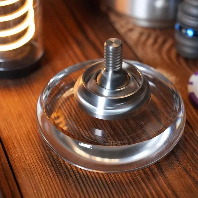 EDC Stainless Steel Hand Twisting Spinning Top Gyroscope Collection Spinner Toy 07FC0E-D4 - KOEEK