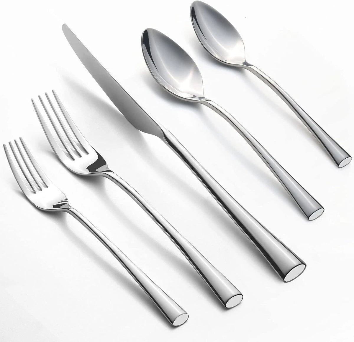 20-Piece Forged Silverware Set Stainless Steel Flatware Set,Service for 4