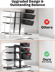 8 Tier Heavy Duty Adjustable Pan Organizer, Cabinet Storage and Organization