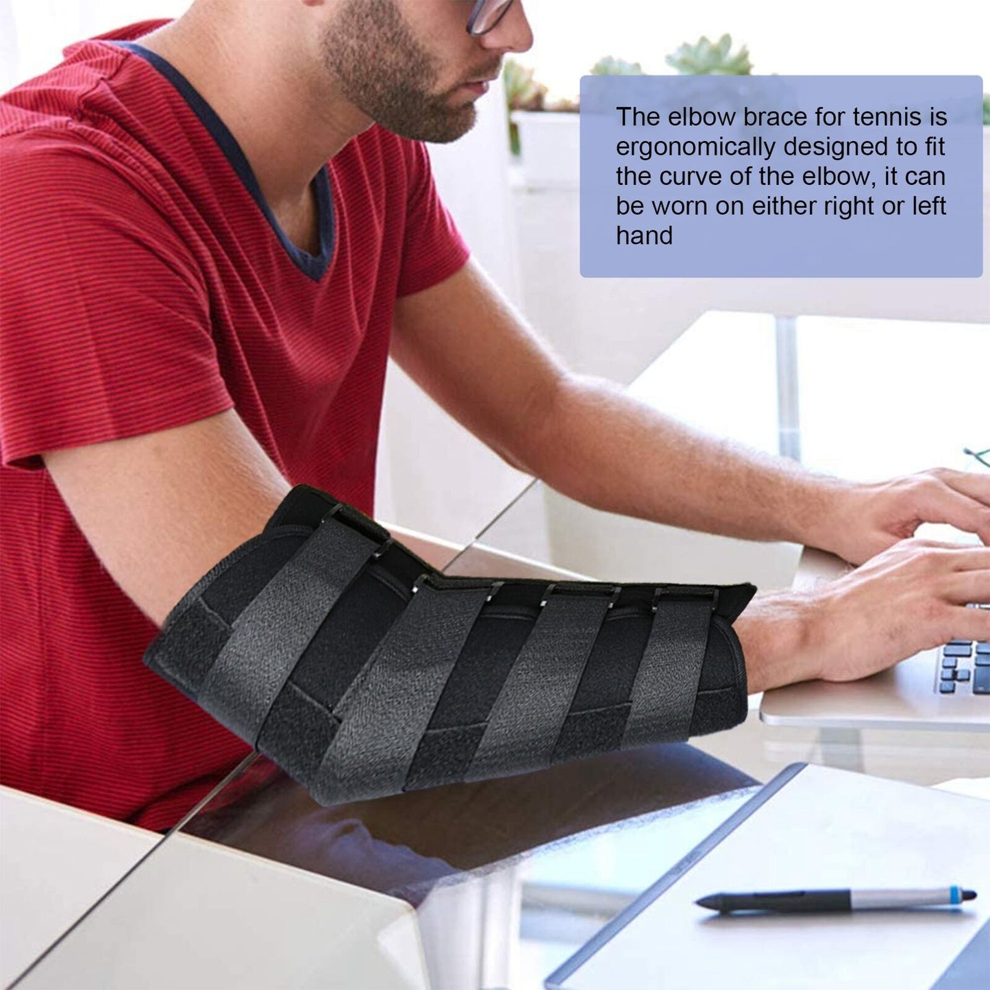 new Elbow Splint Brace Immobilizer Stabilizer Support Cubital Tunnel Syndrome HGF koeek - KOEEK