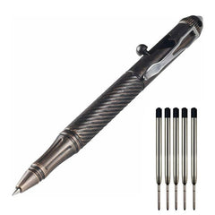 Outdoor EDC Practical Retro Brass Pocket Ball Pen Signature Tactical Office Pen 07FC0E-D4 - KOEEK