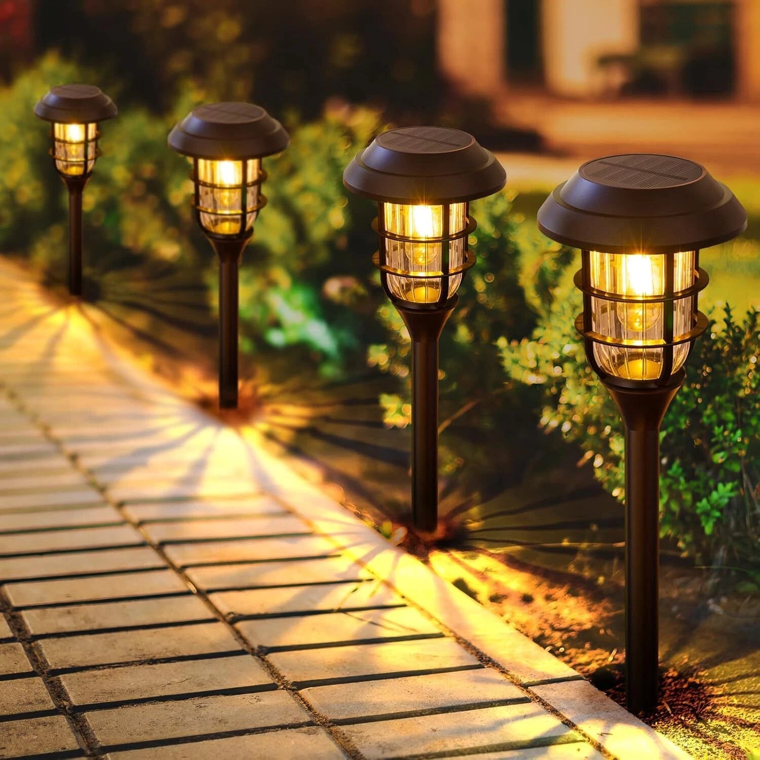 Solar Pathway Lights Outdoor, 8 Pack Garden Lights Powered Landscape Lighting 07FC0E-D4 - KOEEK