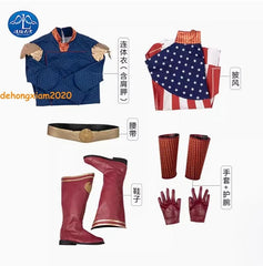 The Boys Homelander Mens Cosplay Costume Dress Outfit Bodysuit Cloak Halloween 07FC0E-D4 - KOEEK