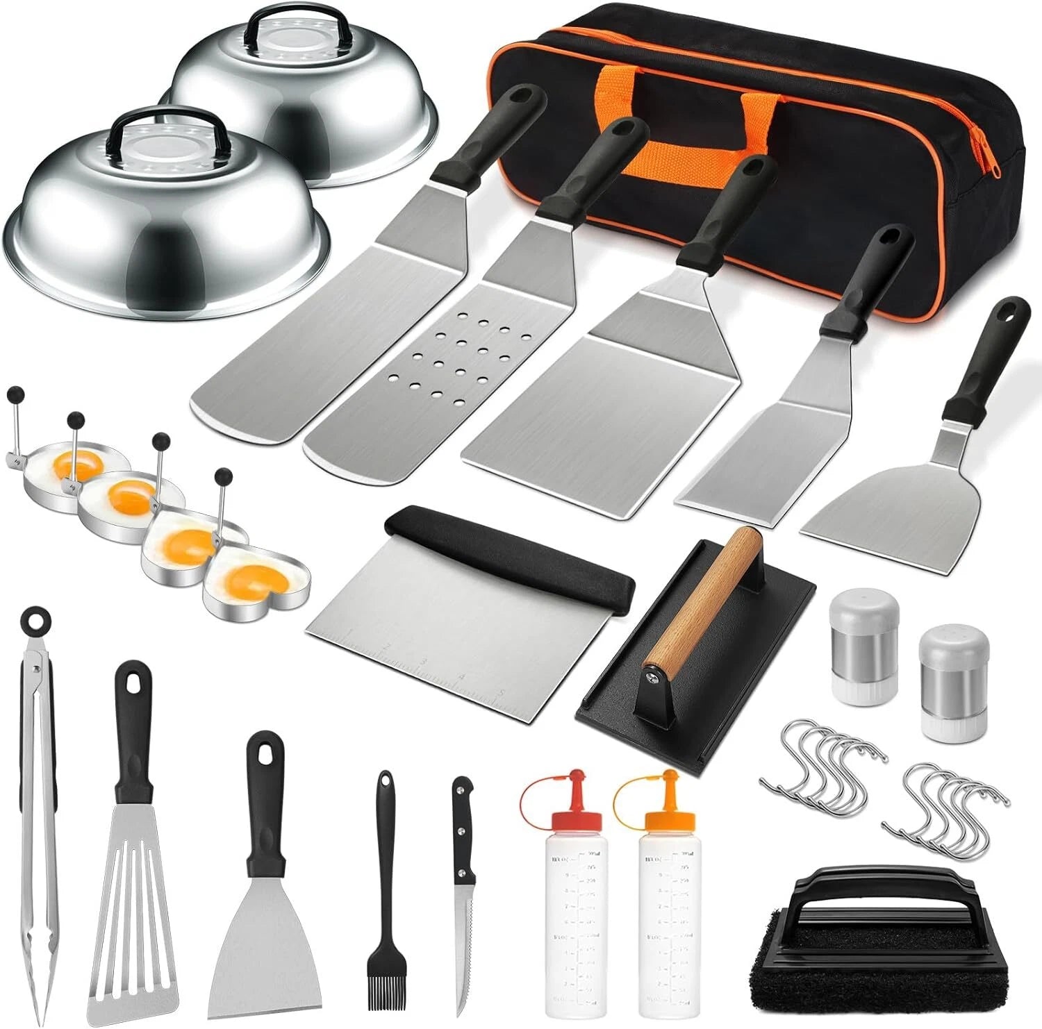 35PCS Griddle Accessories Kit, Flat Top Grill Accessories Set, Grill Spatula Set 07FC0E-D4 - KOEEK
