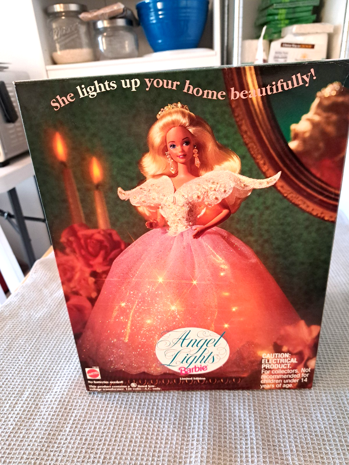 1993 Mattel #10610 Angel Lights Barbie Doll Christmas Tree Topper Ltd Ed NIB BARBIE - KOEEK