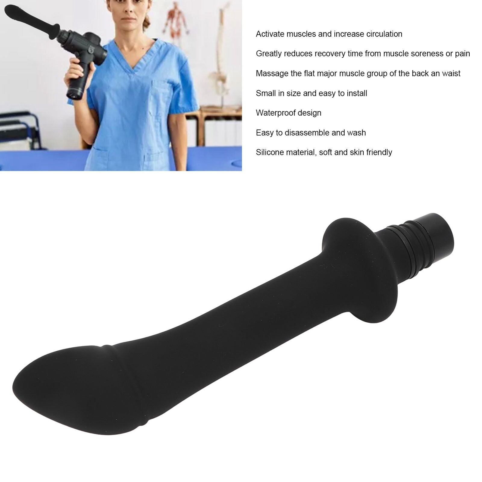 new Fascia Gun Head Attachment Increase Circulation Massage Gun Replacement Head US koeek - KOEEK