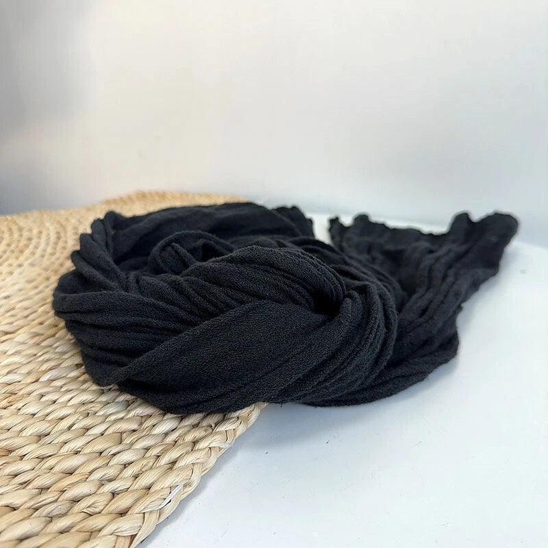 Mens Cotton Linen Scarf Breathable Plain Color Unisex Shawl Neckerchief Scarves 07FC0E-D4 - KOEEK