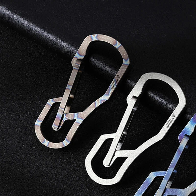 TC4 Titanium Alloy Mechanics Key Carabiner Outdoor Lightweight Key chain EDCTool EDC - KOEEK