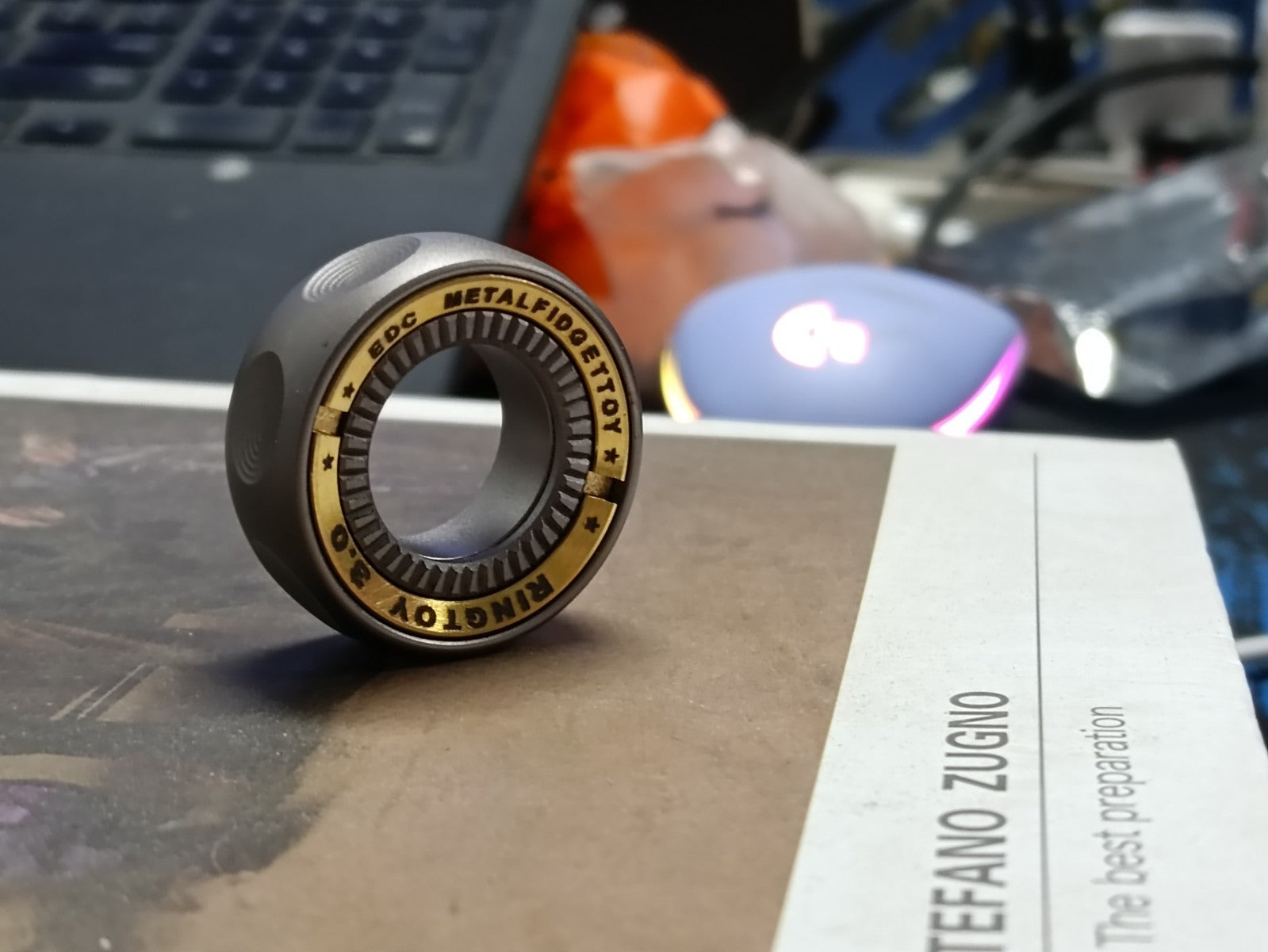 Fidget Spinner Mechanic Ring Fingertip Ratchet Magnetic Fidget EDC Toys 07FC0E-D4 - KOEEK