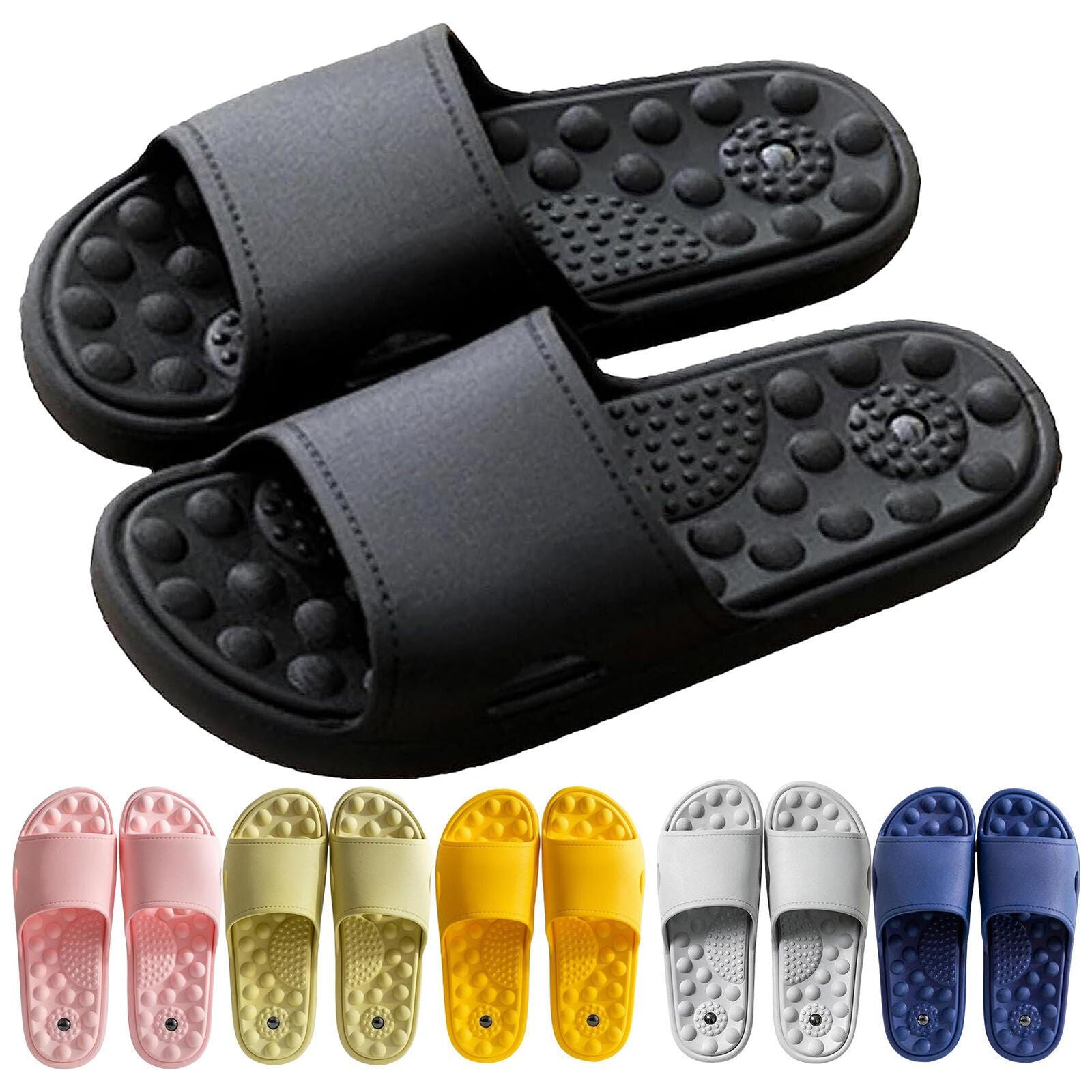 new 1 Pair Reflexology Sandals Foot Massager Slippers Acupressure Acupuncture Shoes koeek - KOEEK