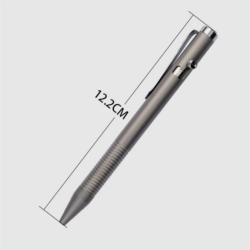 Titanium Alloy Bolt Action Pocket Ball Pen Signature Tactical EDC Pen G2 Refill 07FC0E-D4 - KOEEK