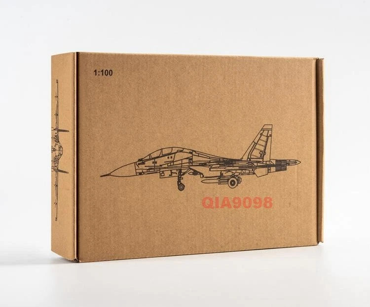 1/100 Scale Chinese PLA J-11 Fighter Aircraft Gray Painted Metal Model 07FC0E-D4 - KOEEK